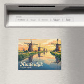 Kinderdijk Niederlande Magnet (In Situ (Geschirrspüler))