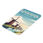 Kinderdijk Niederlande Magnet (Linke Seite)