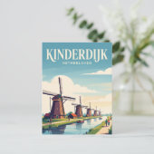 Kinderdijk Niederlande Postkarte (Stehend Vorderseite)