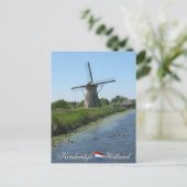 Kinderdijk Windmill Holland Postcard Postkarte (Stehend Vorderseite)