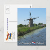 Kinderdijk Windmill Holland Postcard Postkarte (Vorne/Hinten)