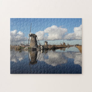 Kinderdijk-Windmühlen Niederlande Holland Blätter  Puzzle