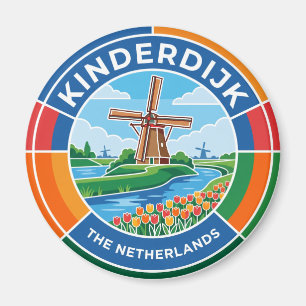 Kinderdijk-Windmühlen Niederlande Magnet