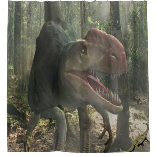 Kinderdinosaurier-Duschvorhang Duschvorhang (Vorderseite)