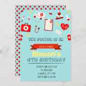 Kinderdoktor Invitation Einladung (Vorne/Hinten)