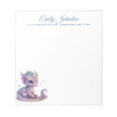 Kinderdrache für Wasserfarben - Custom Stationery Notizblock (Vorderseite)