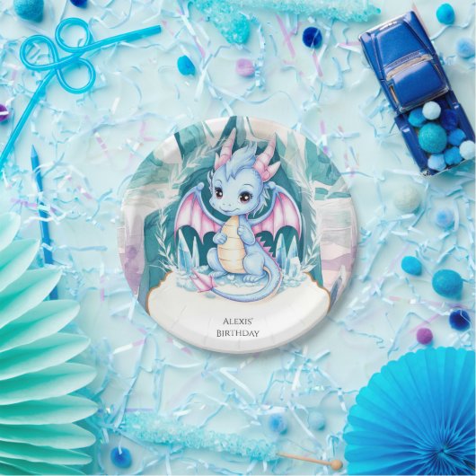 Kinderdrache zum Geburtstag Pappteller (Party)