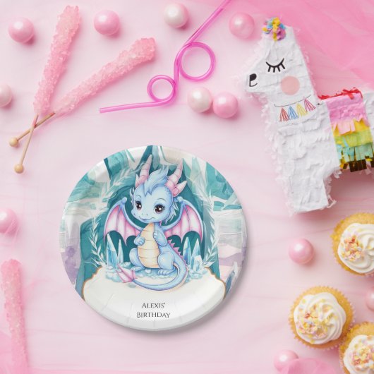 Kinderdrache zum Geburtstag Pappteller (Party)