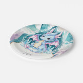 Kinderdrache zum Geburtstag Pappteller (Schrägansicht)