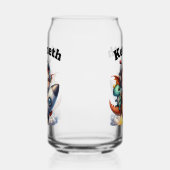 Kinderdrachen fliegen fröhlich im Weltraum Dosenglas (Rechts)