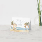 Kinderdusche an der Küste Dankeskarte (Vorderseite)