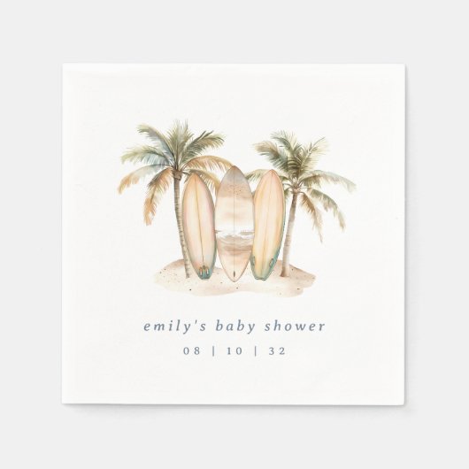 Kinderdusche an der Küste Serviette (Vorderseite)