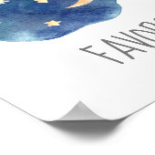 Kinderdusche auf Mond und Stars - Gefallen an Schi Poster (Ecke)