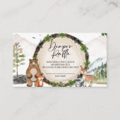 Kinderdusche aus Holz Windeln Raffle Tickets Enclo Begleitkarte (Vorderseite)