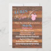 Kinderdusche aus Leder oder Lederholz Einladung (Rückseite)