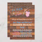 Kinderdusche aus Leder oder Lederholz Einladung (Vorne/Hinten)