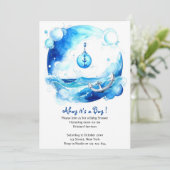 Kinderdusche aus verankerter Liebe Einladung (Stehend Vorderseite)