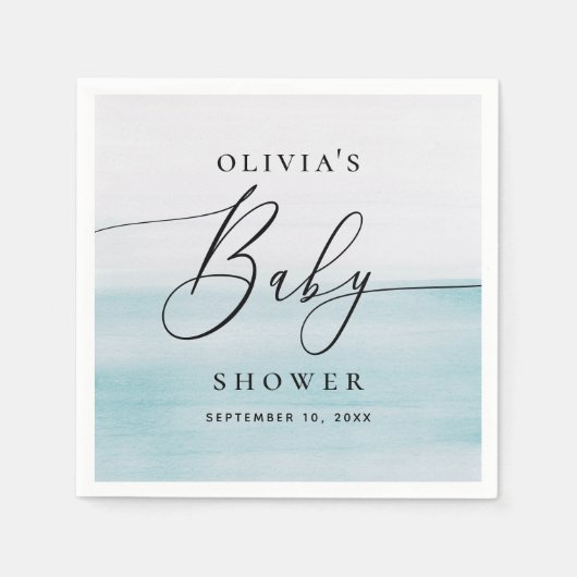 Kinderdusche | Blaue Küste Serviette (Vorderseite)