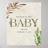 Kinderdusche Cactus Leather - Empfang Poster (Vorne)