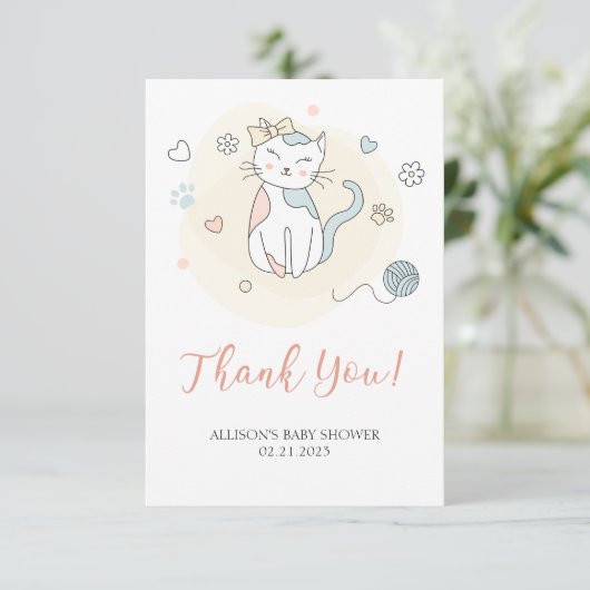 Kinderdusche Dankeskarte (Stehend Vorderseite)