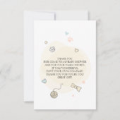 Kinderdusche Dankeskarte (Rückseite)