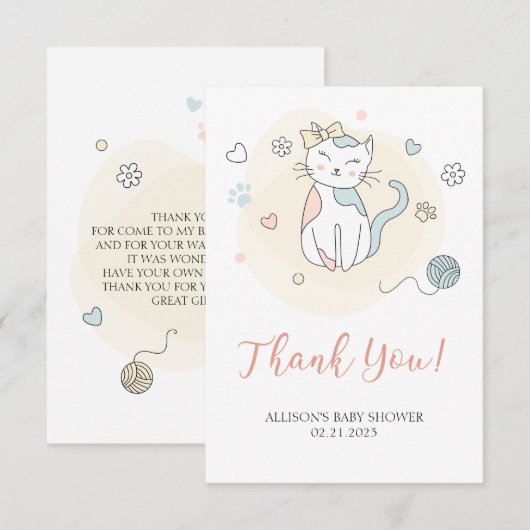 Kinderdusche Dankeskarte (Vorne/Hinten)