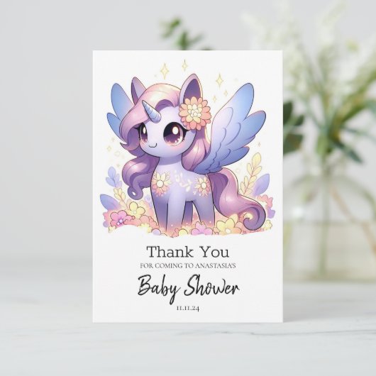 Kinderdusche Dankeskarte (Stehend Vorderseite)