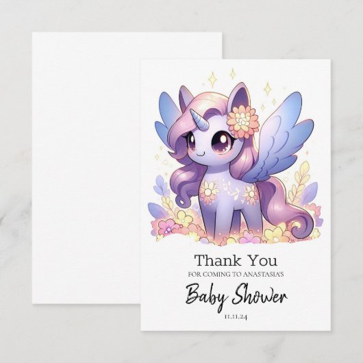 Kinderdusche Dankeskarte (Vorne/Hinten)