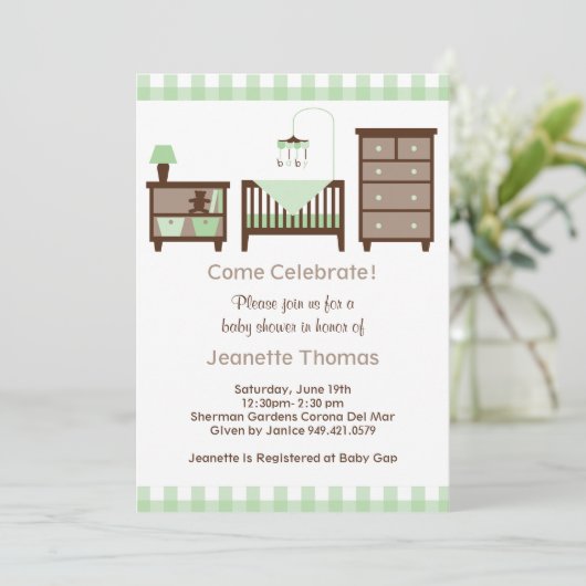 Kinderdusche Einladung (Stehend Vorderseite)