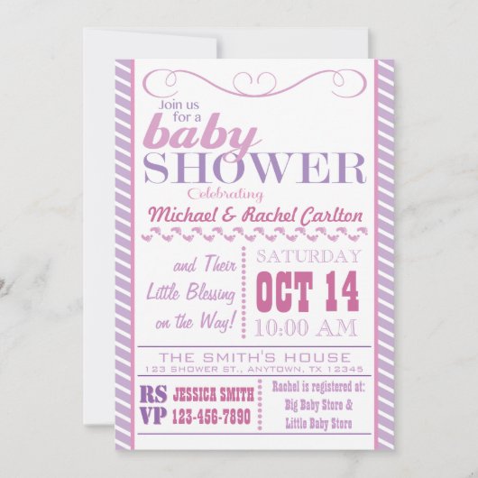 Kinderdusche Einladung (Vorderseite)