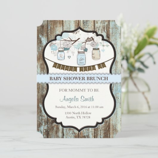 Kinderdusche Einladung (Stehend Vorderseite)