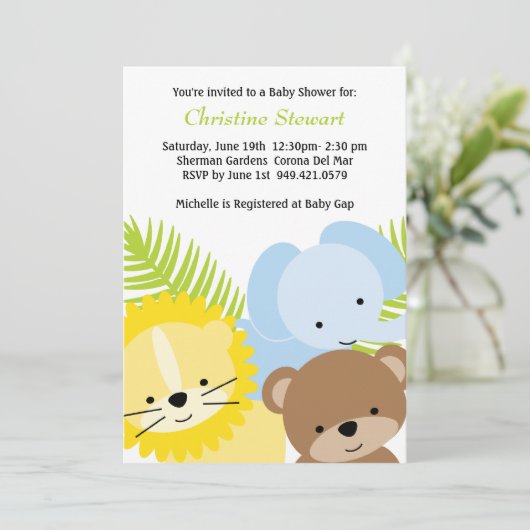 Kinderdusche Einladung (Stehend Vorderseite)