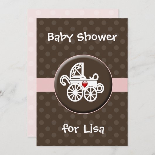 Kinderdusche Einladung (Vorne/Hinten)