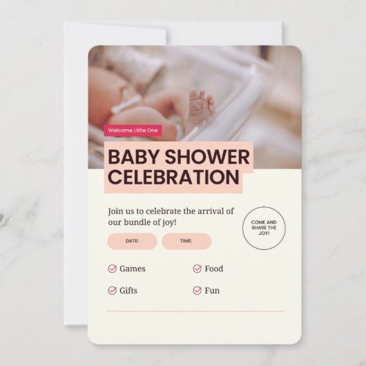 Kinderdusche 🎉 👶 einladung (Vorderseite)