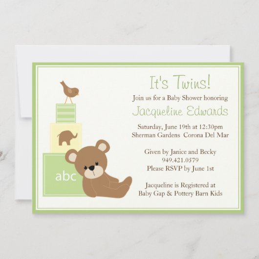 Kinderdusche Einladung (Vorderseite)