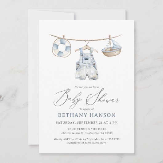 Kinderdusche Einladung (Vorderseite)