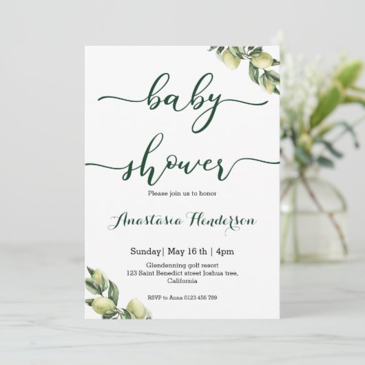 Kinderdusche Einladung (Stehend Vorderseite)