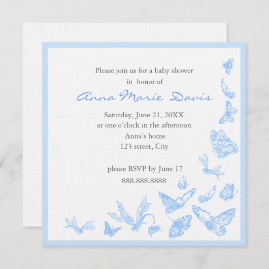 Kinderdusche Einladung (Vorne/Hinten)