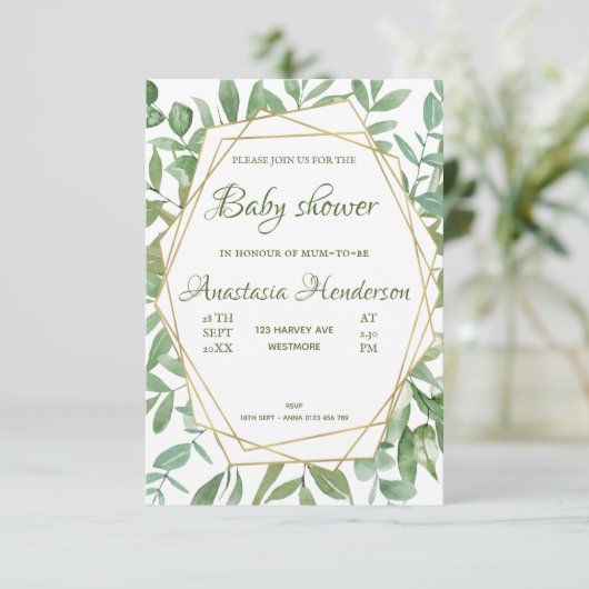 Kinderdusche Einladung (Stehend Vorderseite)