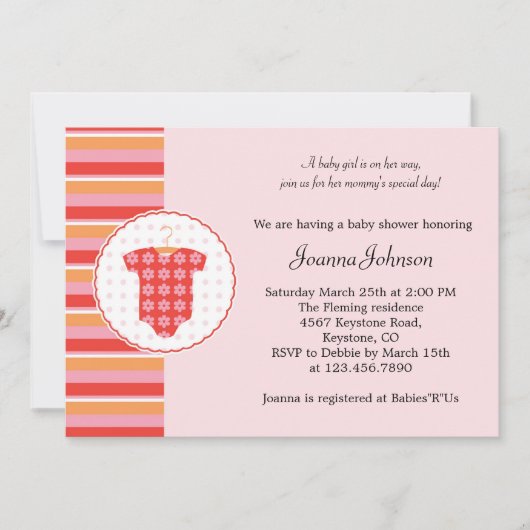 Kinderdusche Einladung (Vorderseite)