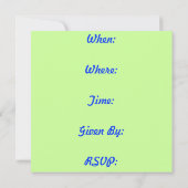 Kinderdusche Einladung (Rückseite)