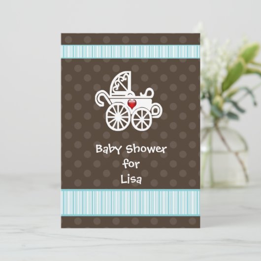 Kinderdusche Einladung (Stehend Vorderseite)