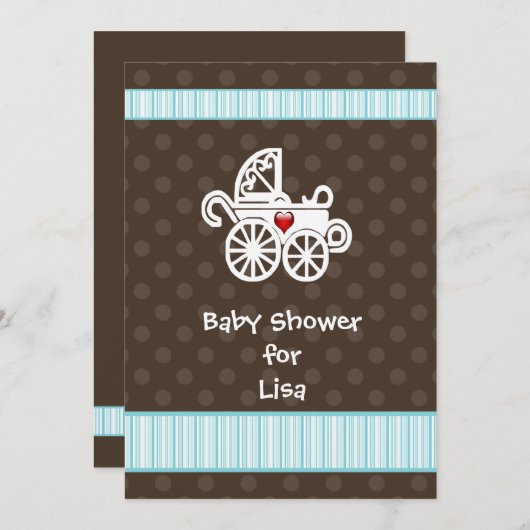 Kinderdusche Einladung (Vorne/Hinten)