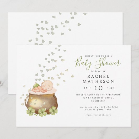 Kinderdusche Einladung (Vorne/Hinten)