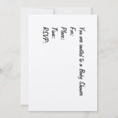 Kinderdusche Einladung (Rückseite)