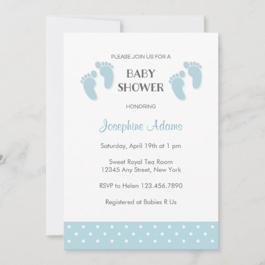 Kinderdusche Einladung (Vorderseite)