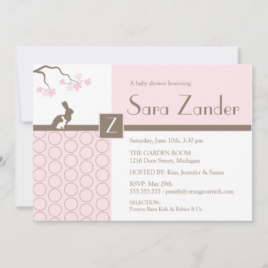 Kinderdusche Einladung (Vorderseite)