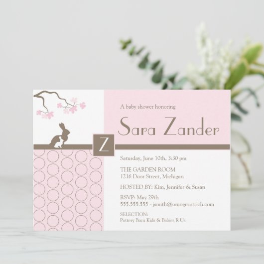 Kinderdusche Einladung (Stehend Vorderseite)