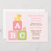 Kinderdusche Einladung (Vorne/Hinten)