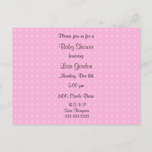 Kinderdusche Einladung (Rückseite)